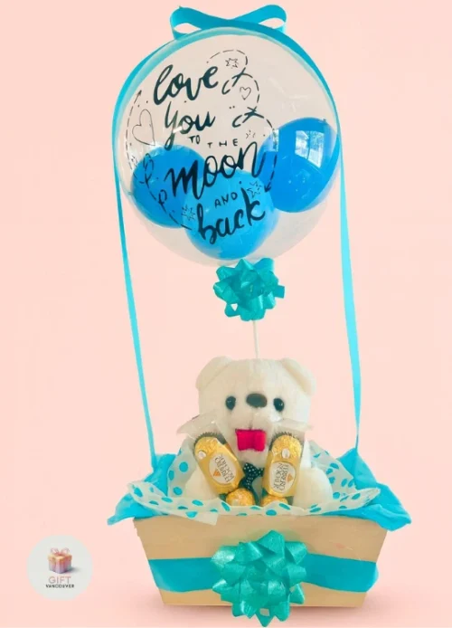 Custom Stuffed Toy Gift Basket with Chocolates